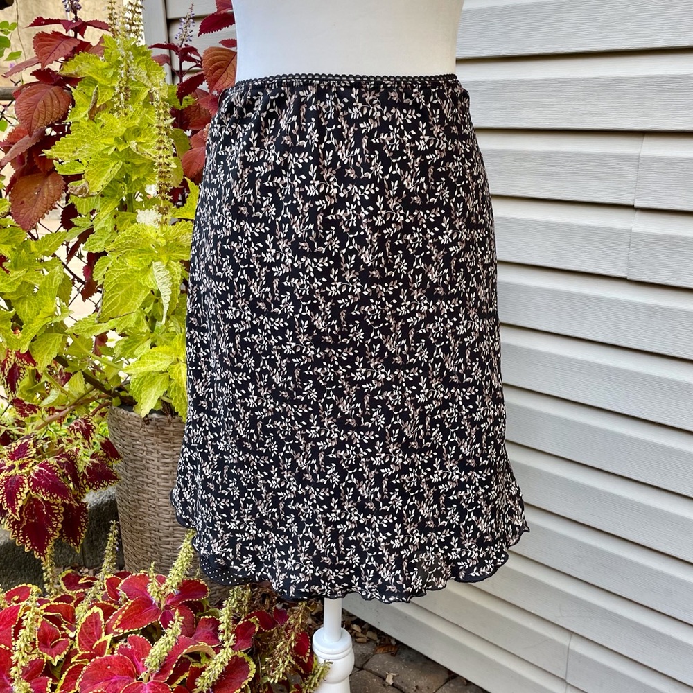 Vintage 90s Floral Overlay Skirt - Picture 3 of 9